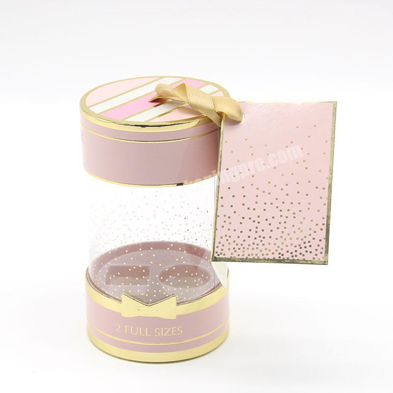luxury custom printed pink paper tube cylinder box paper tube packaging box