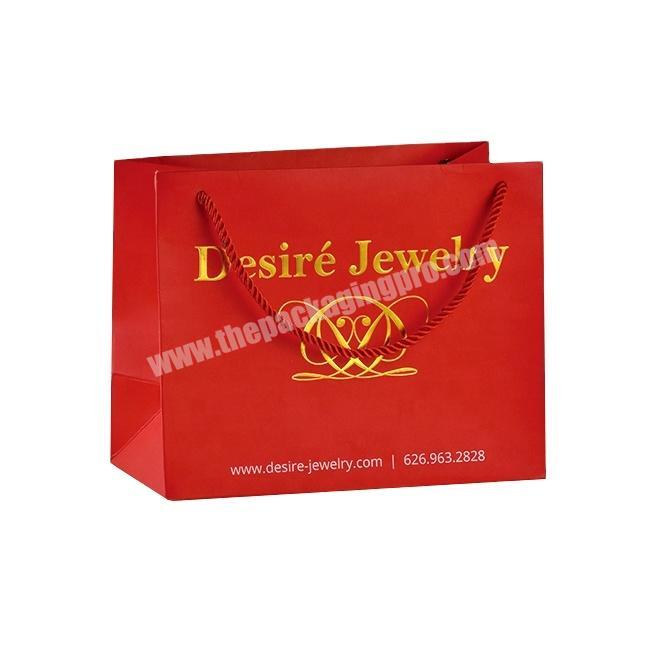 luxury wholesale garment gift red promotional jewelry packing paper bag