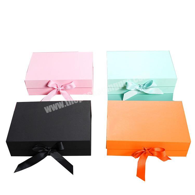 magnet clamshell folding box portable cardboard cosmetic storage gift boxes foldable