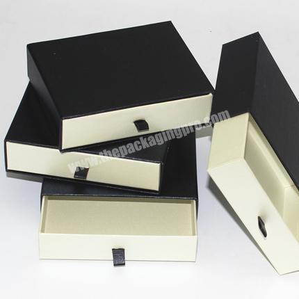 manufacturer custom luxury paper belt drawer box with small ribbon handle