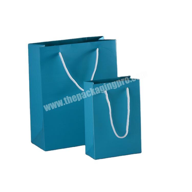 manufacturer fancy custom color logo printed paper jewelry carry bags with rope handles
