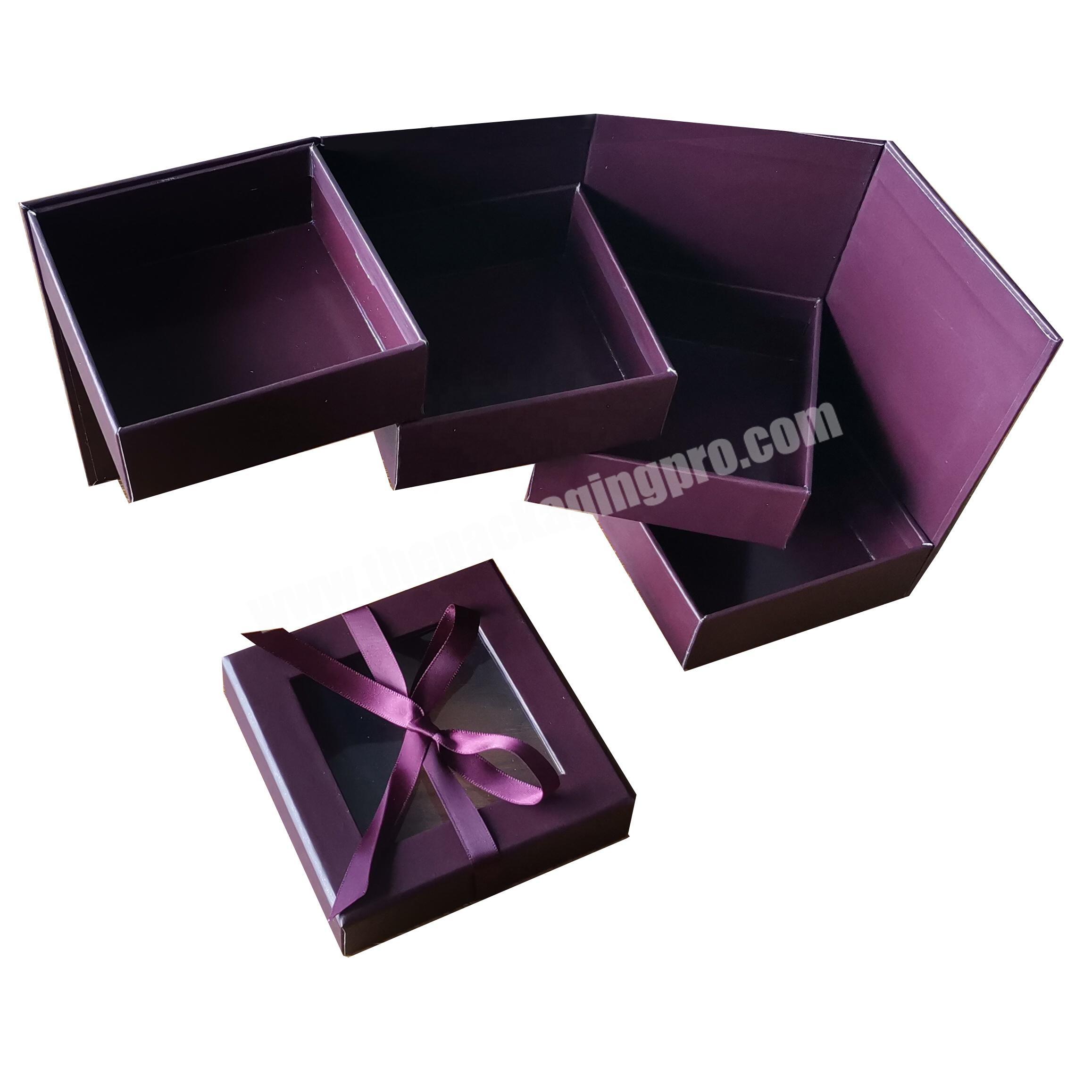 offset printing cardboard 4c fancy multi-layer paper layered gift double layer gift box