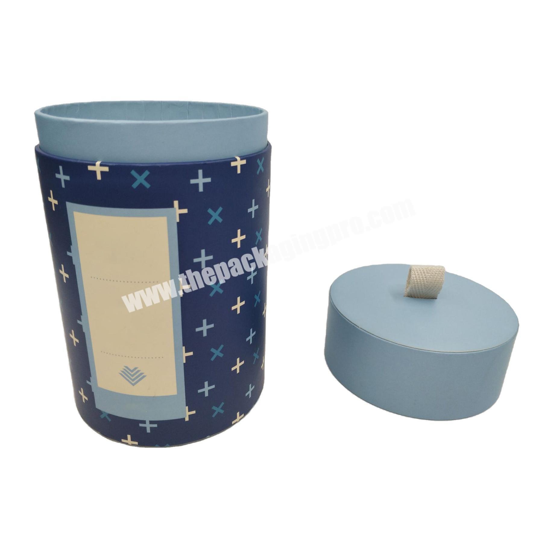 round cylinder custom packaging gift paper boxes coffee tea cans