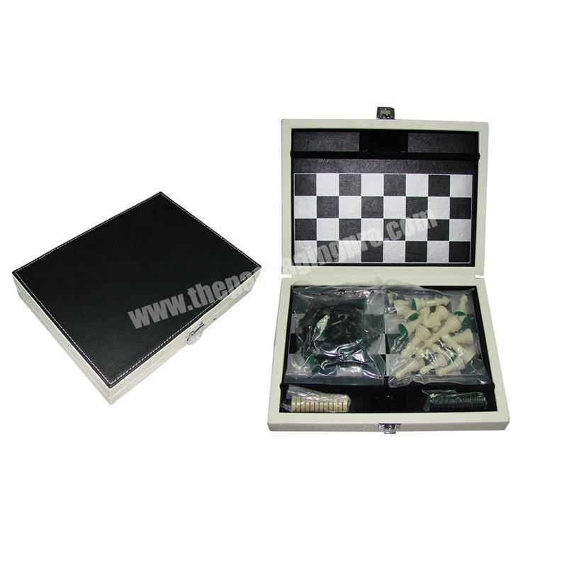 Blue Leather Chess Board, Packaging Type: Box