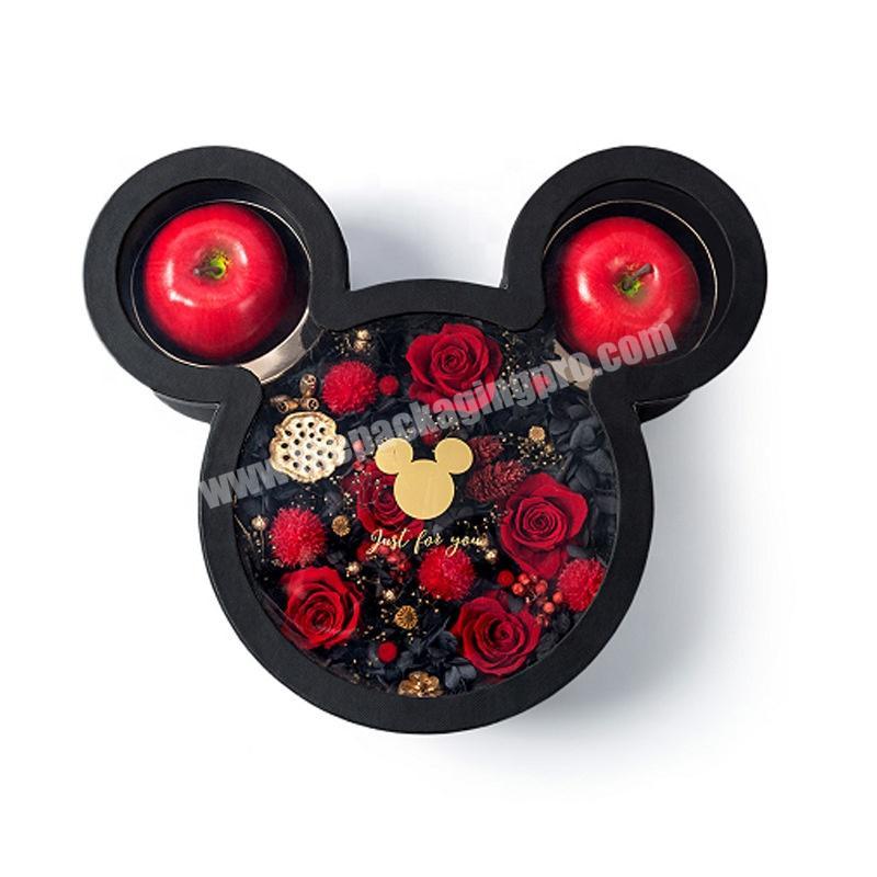 stock mickey mouse gift box window mickey gift box flower fancy mickey mouse shaped box