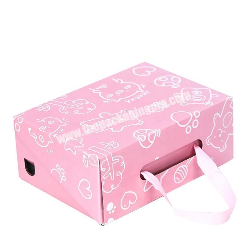 stock pink shoe boxes custom pink corrugated boxes packaging luxury pink mailing box packaging