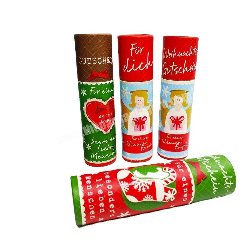 wholesale cheap jewelry packaging christmas round cylinder gift paper boxes