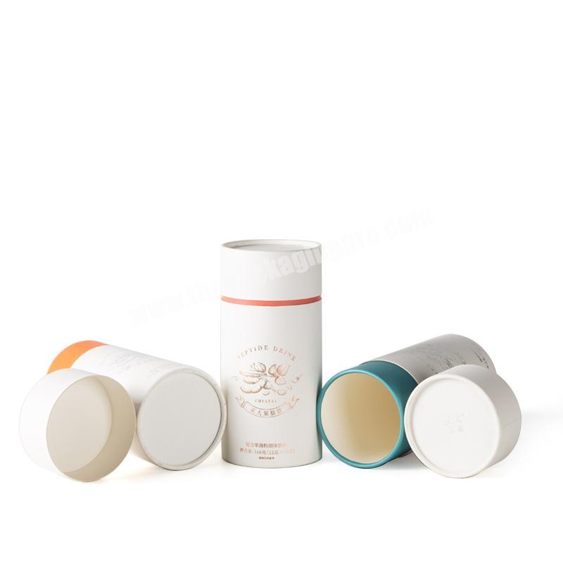 wholesale custom kraft paper tube tea canisters herb nature packaging