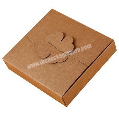 wholesale customized recycled brown kraft mooncake cookies packaging box
