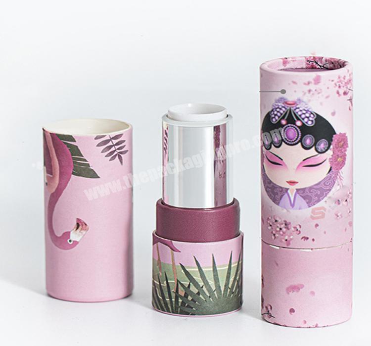 wholesale eco friendly cosmetic containers paper packaging tubes with custom printed