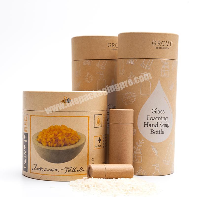 wholesale eco-friendly food grade paper tube tea packaging