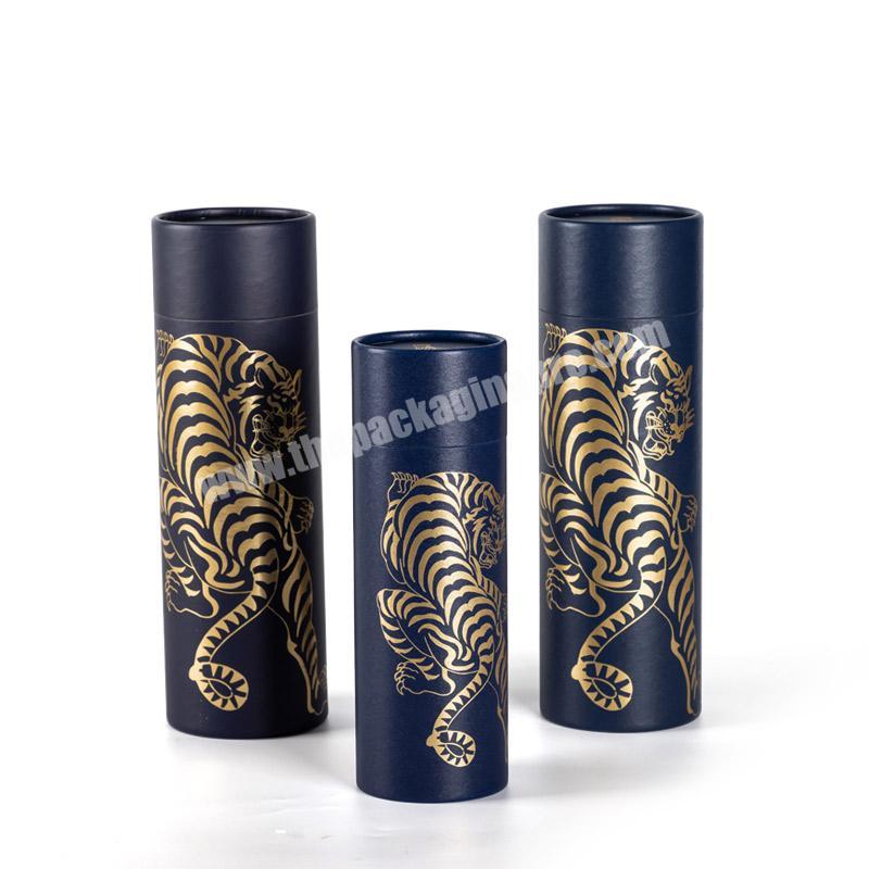 wholesale high quality color printing custom wine packaging cylinder gift tube box