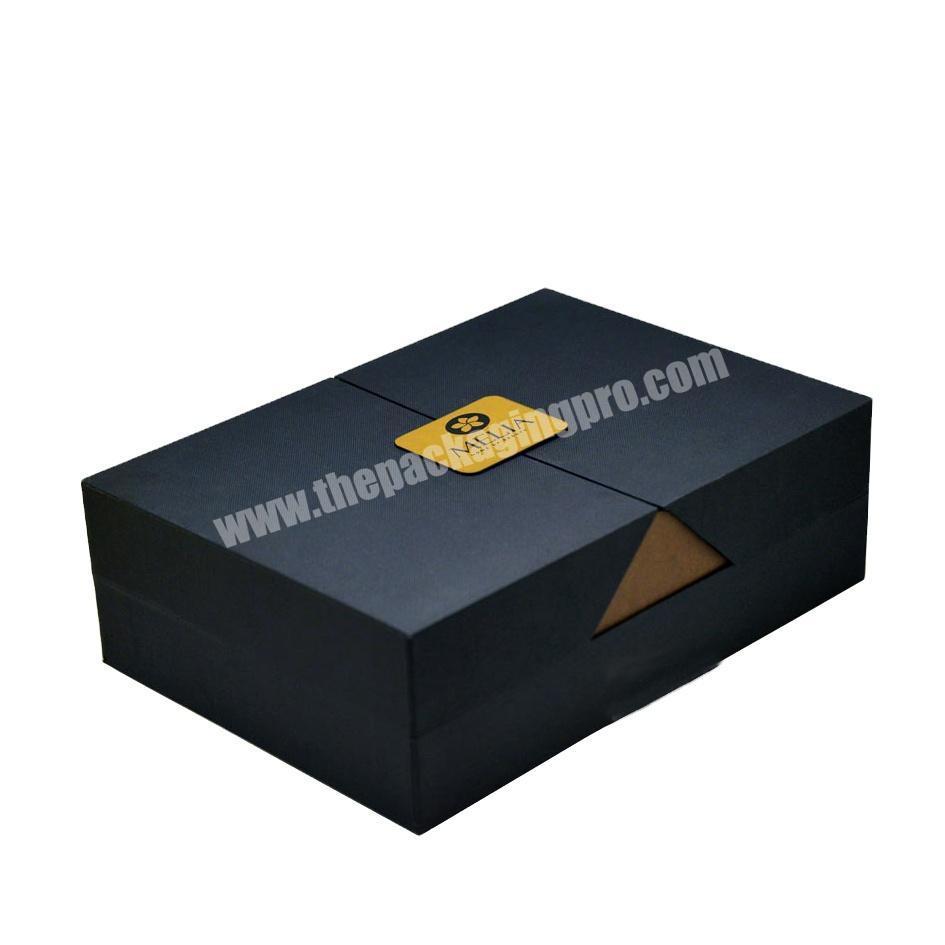 wholesale luxury custom door opening type paper rigid packaging box