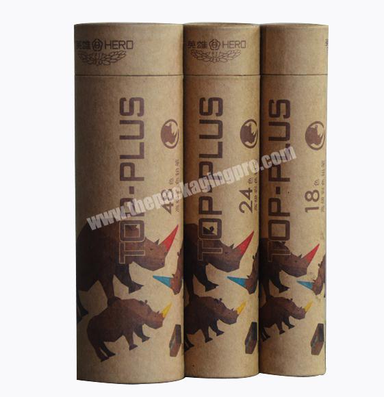 100% Biodegradable Kraft Paper Cardboard Round Packaging Cylinder Box For Deodorant Stick Packaging