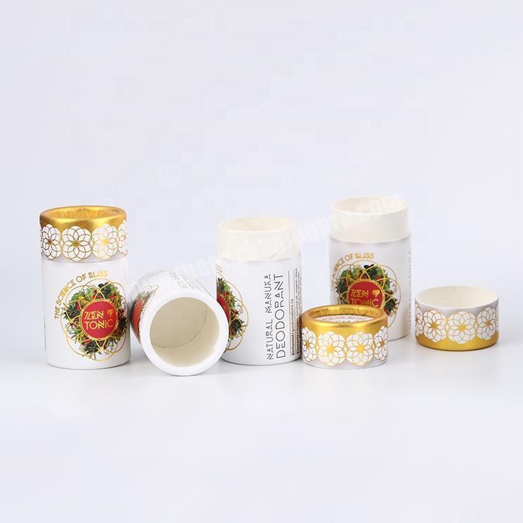 100%  Biodegradable  Paper Push up Tube  Deodorant lip balm perfume essential oil Cardboard packaging
