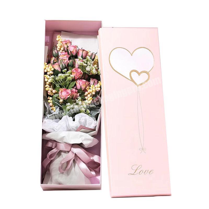 2019 luxury custom valentine gift square packaging rose flower boxes