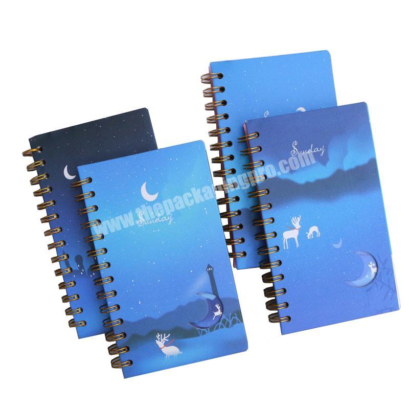 2019 new arrive custom spiral bound jotter notebook with color pages
