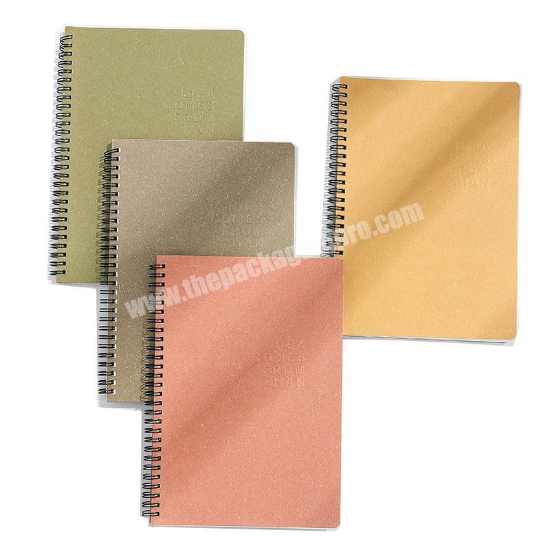 2019 wholesale Custom 5 subject kraft paper blank cover a5 spiral notebook