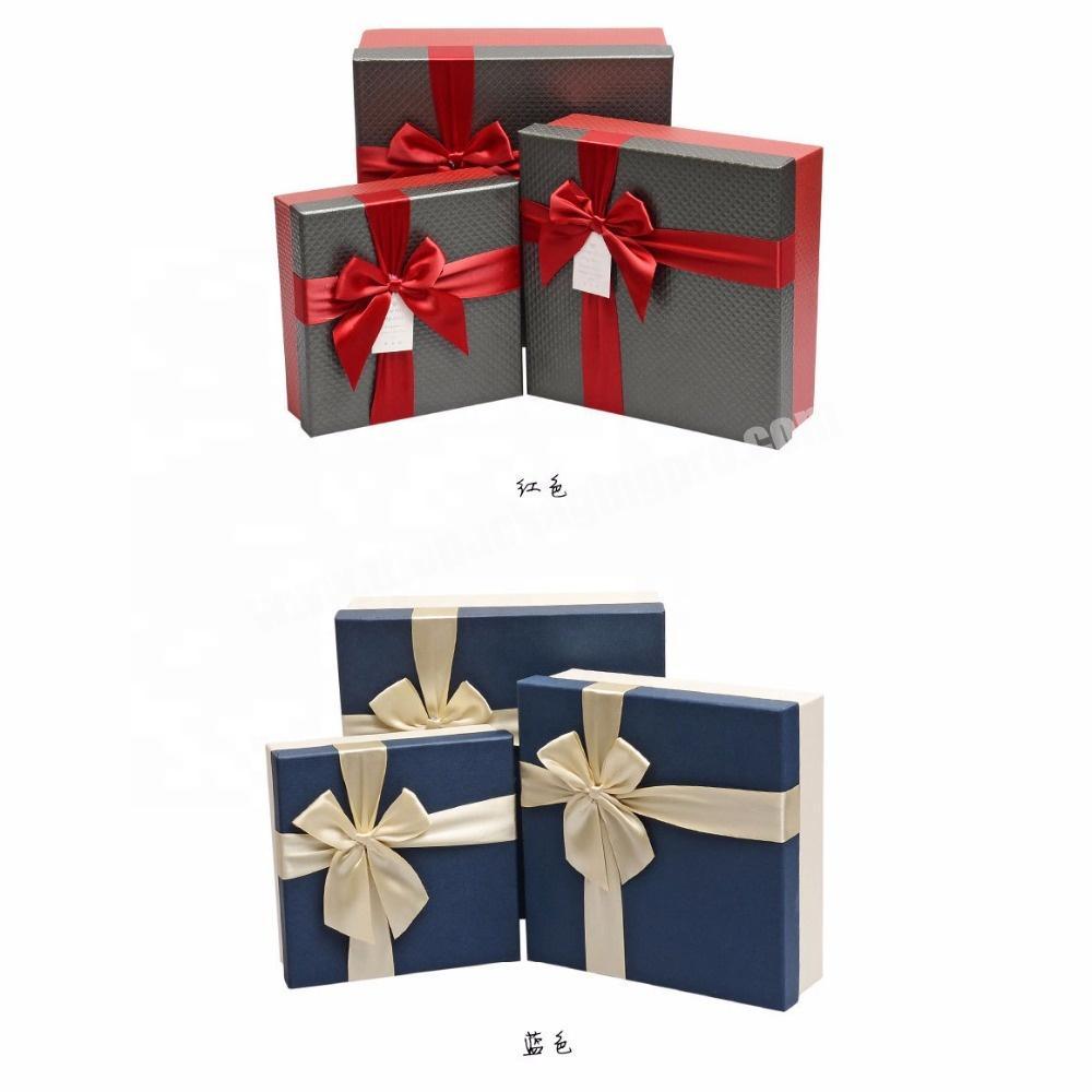 2020 Hot sale factory wholesale custom logo good quality paper gift box with ribbon Printing Custom Cheap Birthday Gift