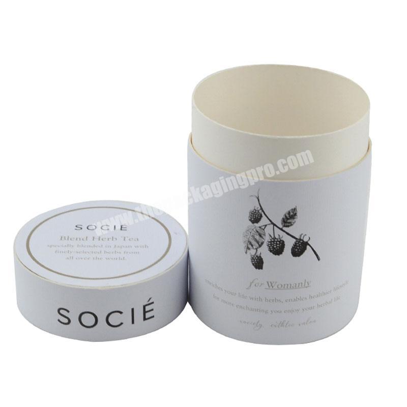 2020 Latest Design Small Round Recycle Cardboard Stretch Marks Cream Paper Tube Packaging