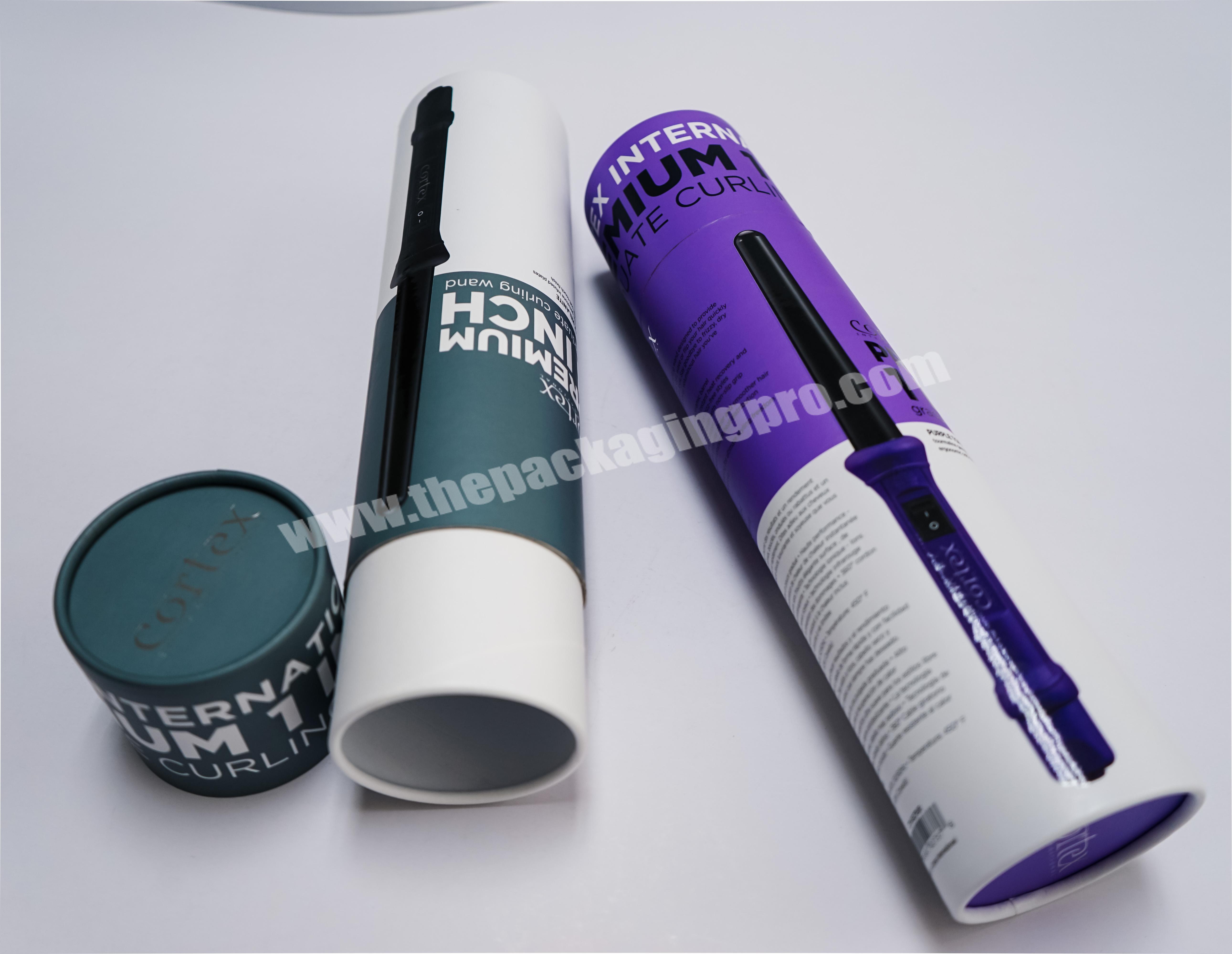2020 New Arrival Custom Handmade Cardboard round Hair Care Electronic Curled  Hair Straightner packaging box