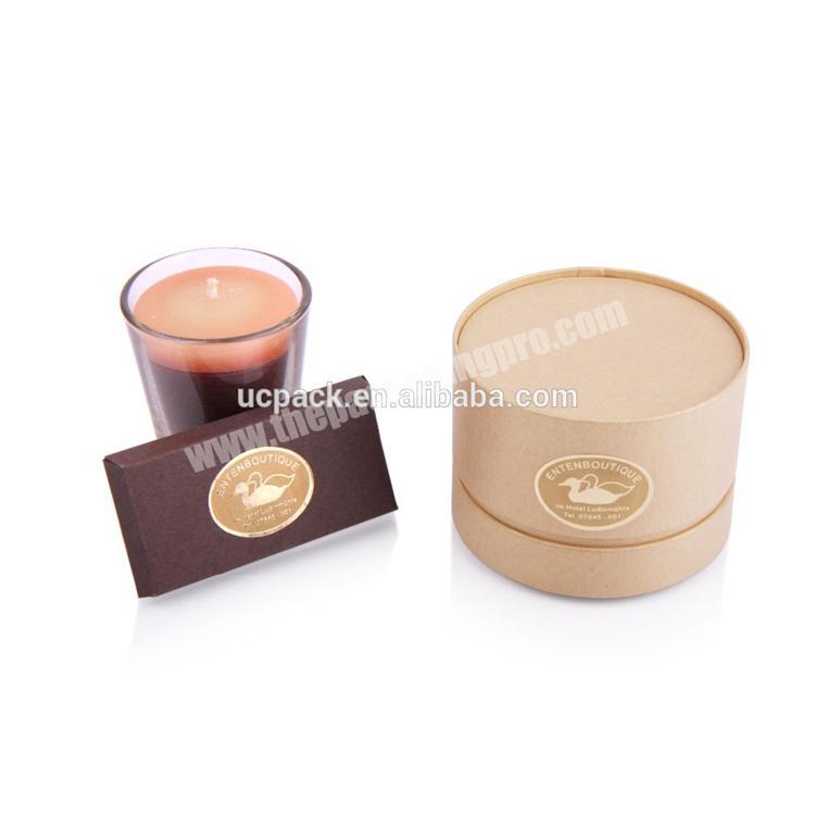 2020 hotsale Customized Brown Round Candle Shipping Box Packaging