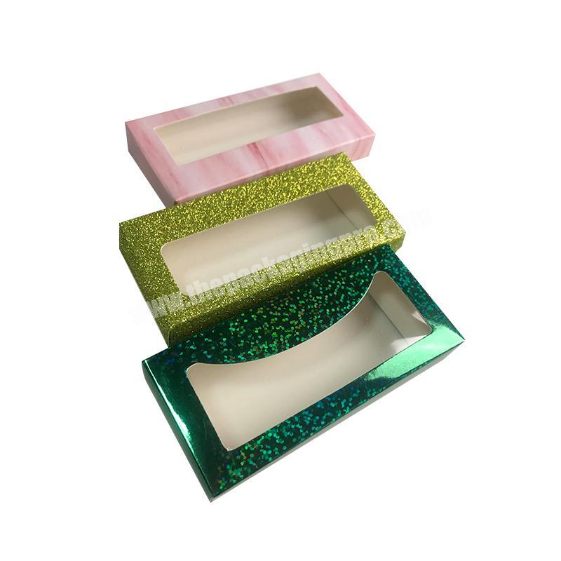 Wholesale Colorful Empty Eyelash Packaging Box Eyelashes Package Cases False Eyelashes Paper Box