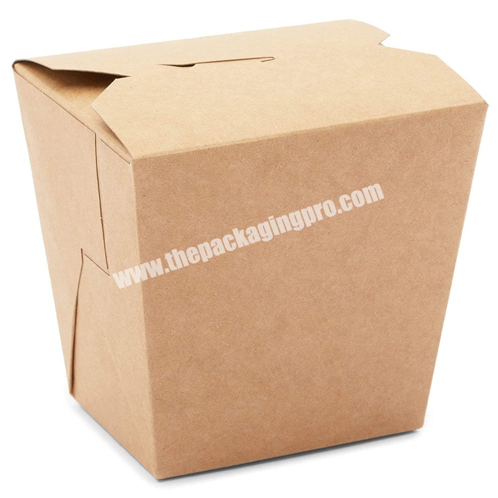 38 Oz Take Out Microwaveble Disposable Kraft Paper Food Takeout Container Boxes