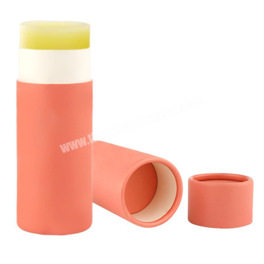 75ml white lip balm waxed push up paper tube packaging