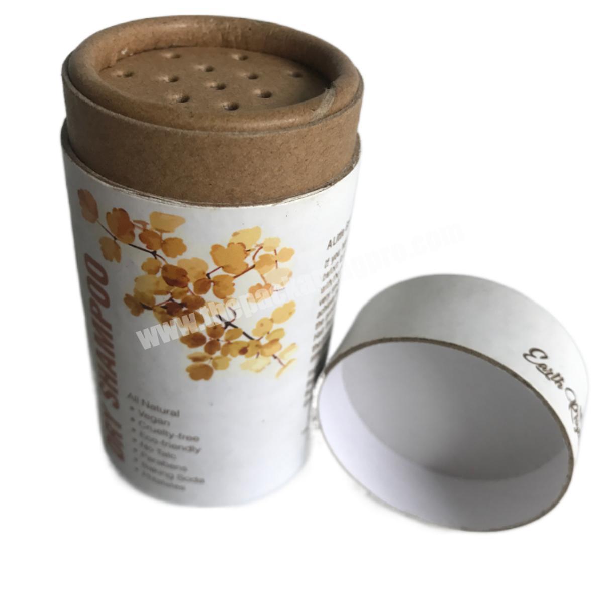 Biodegradable Kraft Cardboard  Tube for Nutrition Power , Food  Pot for Sale , Snacks Jar Wax Lined