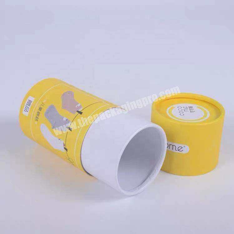 Biodegradable cardboard paper tube container for packaging socks