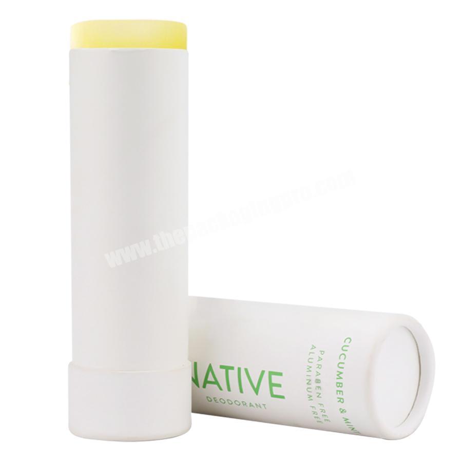 Biodegradable custom empty recycle food grade lip balm paper tube packaging