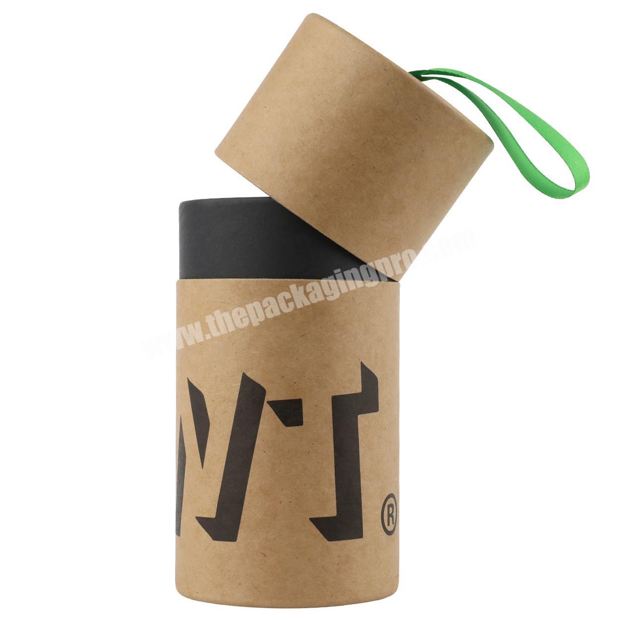 Biodegradable eco friendly round cylinder packaging non-edged roll white black brown kraft paper for paper tube