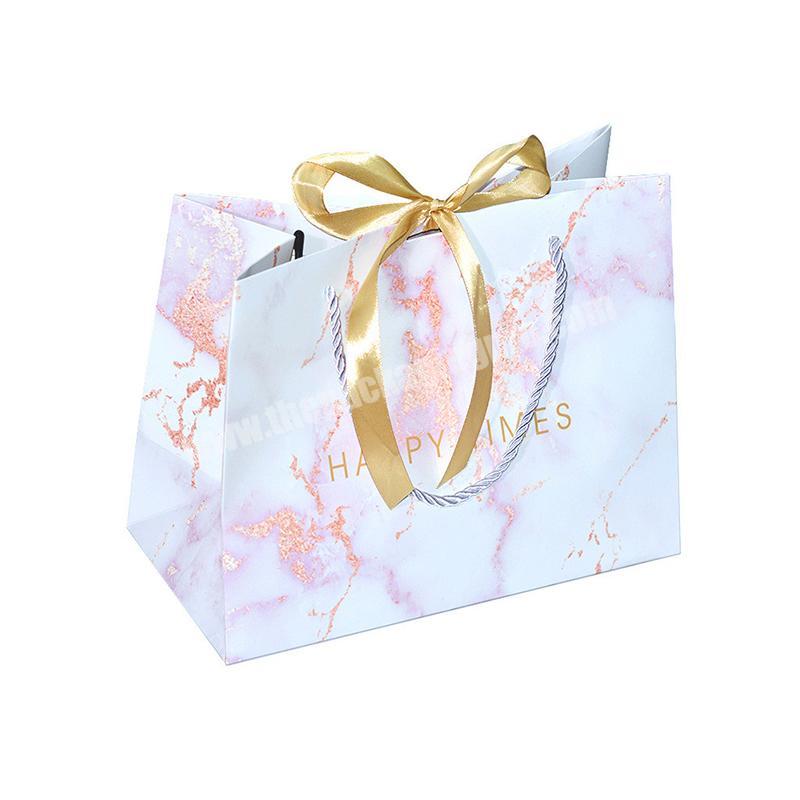 Boutique shopping bag bio degradable design your own art with logo recyclable art paper gift bag