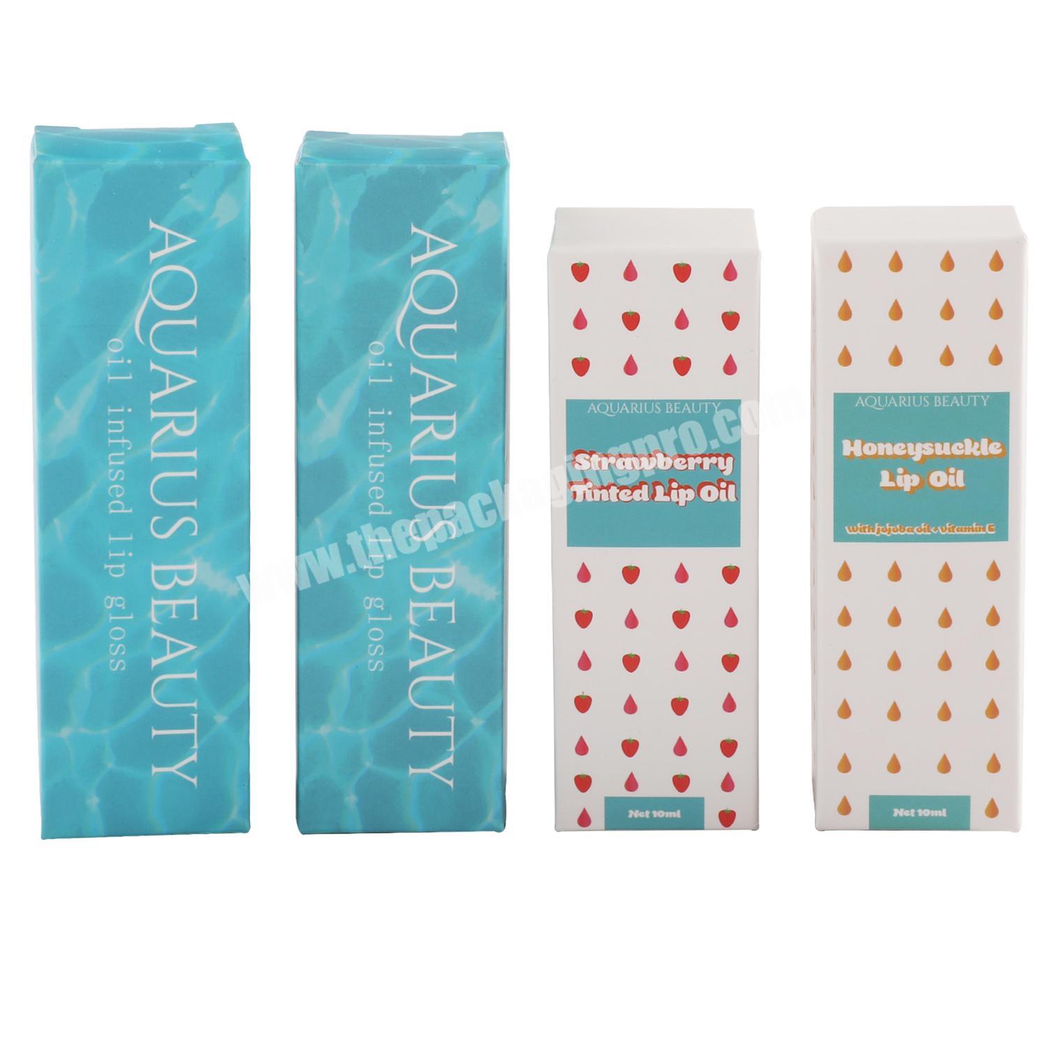 Cheap Custom Design Cosmetic Paper Packaging Box With Logo Lip Gloss Cardboard Folding Carton Lipstick Gift Box
