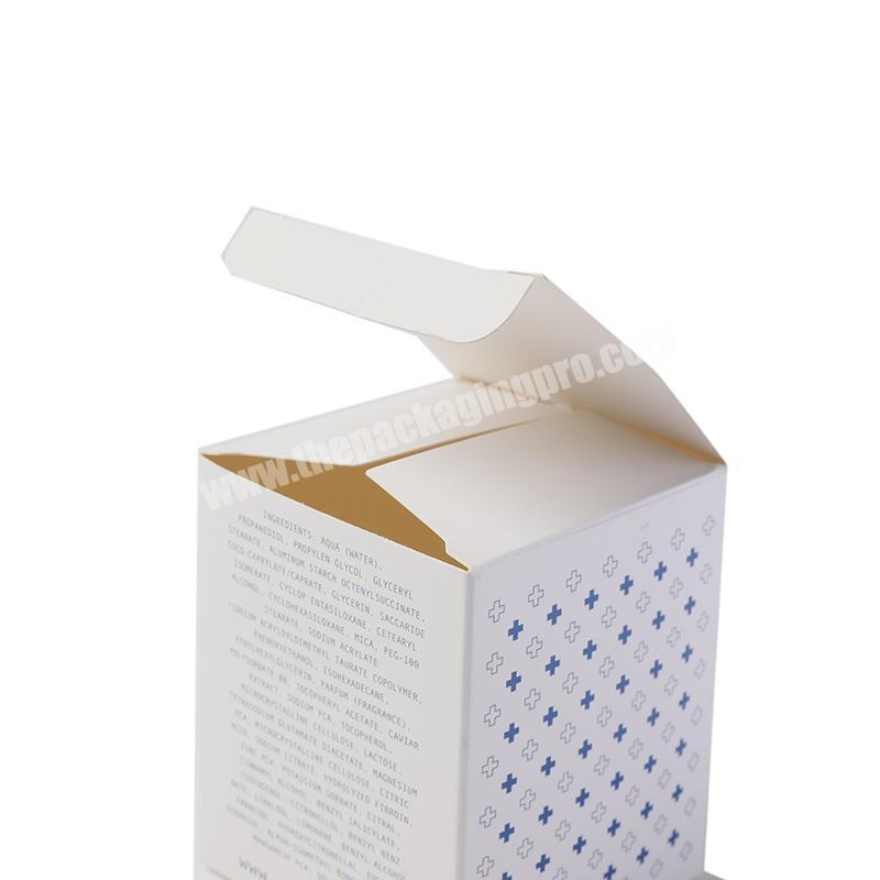 Custom logo printed retail skincare essential oil packaging box with PVC window