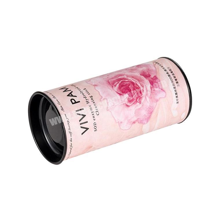 China supplier Custom Pink white biodegradable big paper tube With Lid