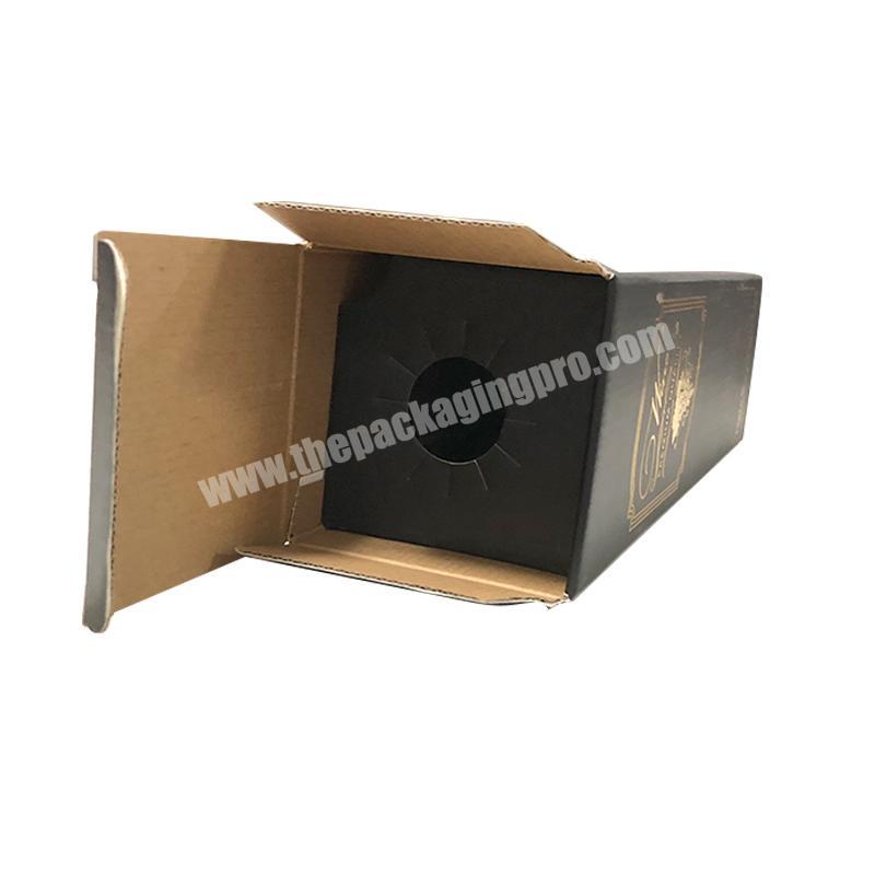 Shop China wholesale biodegradable hot stamping foldable gift individual corrugated wine bottle packing box