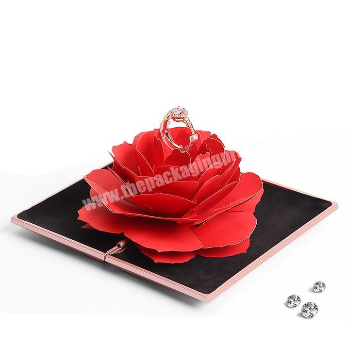Scheam Rose Flower Engagement Ring Box 3D Pop Up Rose Ring Box Valentine's  Day Ring Box for Wedding Rings Engagement Ring Valentine's Day Anniversary  Marriage Proposal Decoration, 12*6.3*cm, Red - Walmart.com