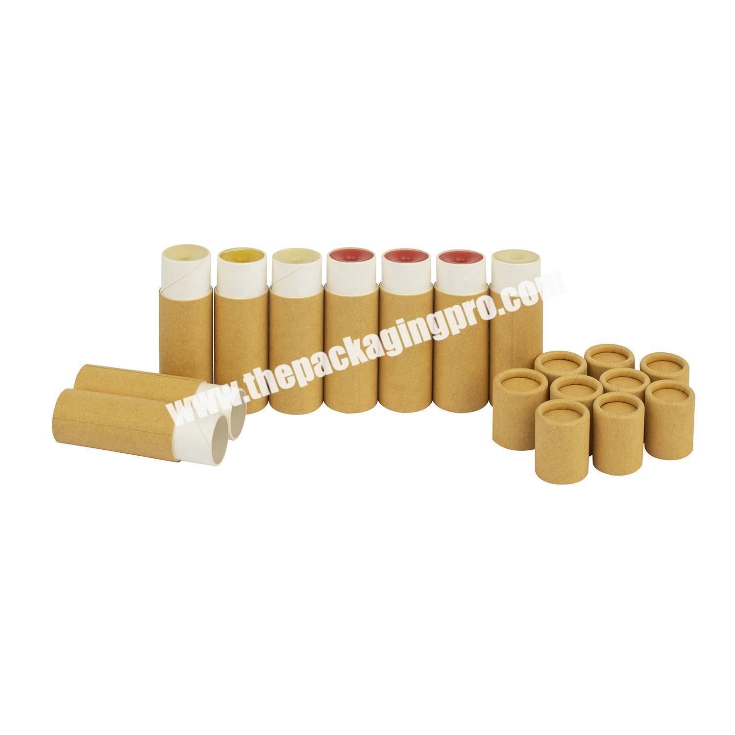Eco 0.3 oz roll on white paper cardboard lip balm tubes