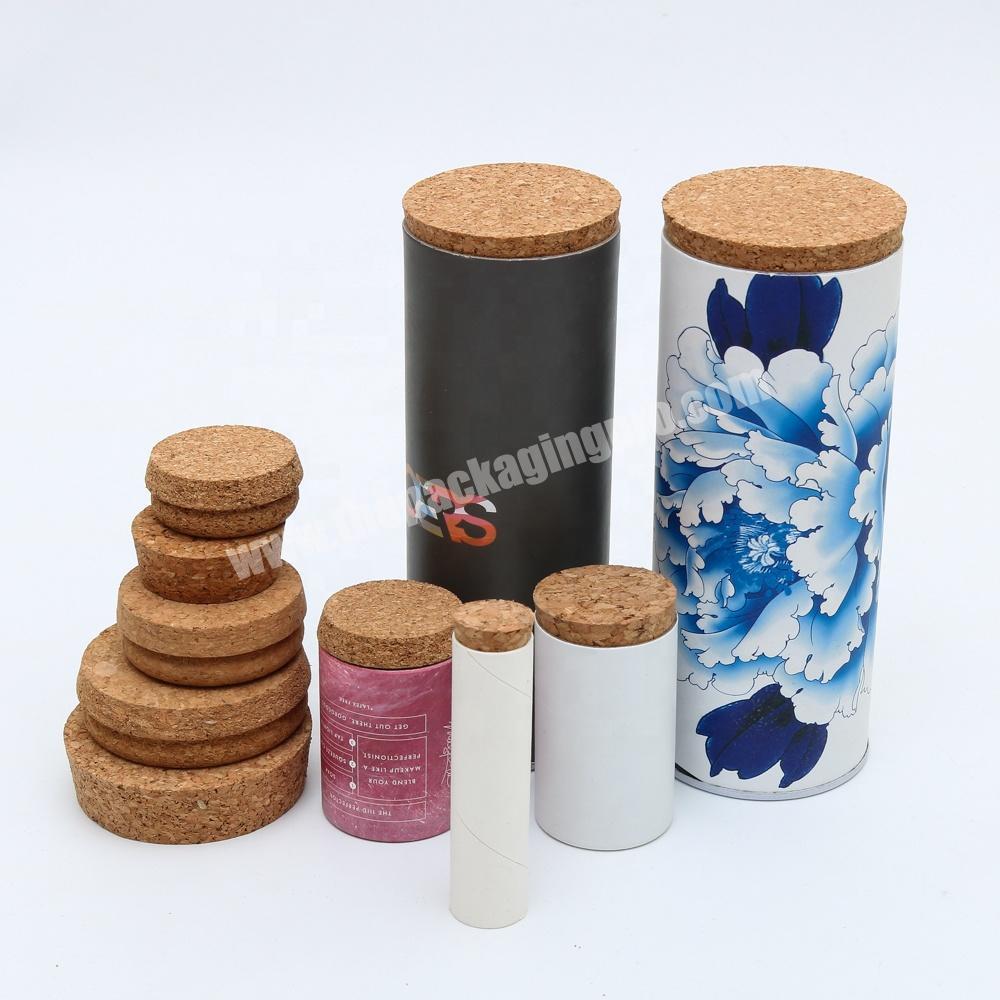Custom Biodegradable Paper Cardboard Tubes With Cork Lids