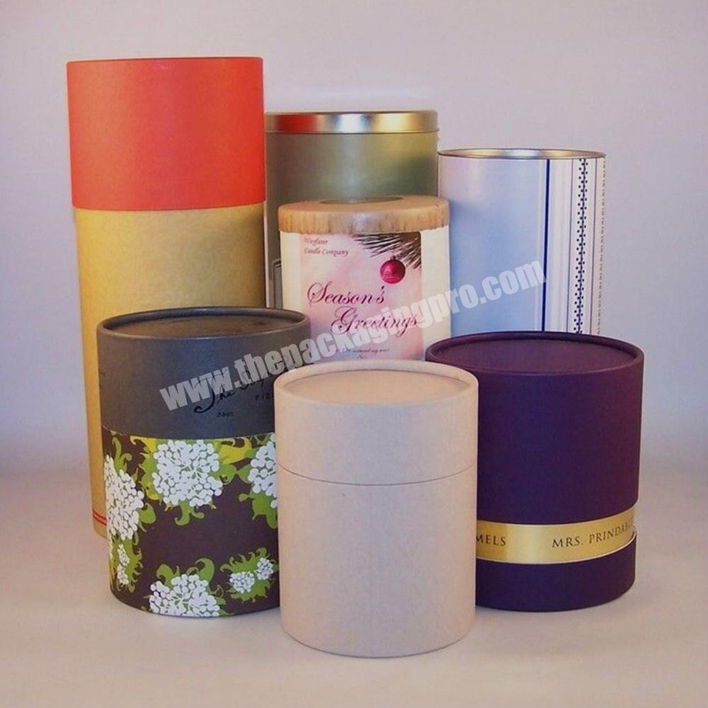 Custom Cardboard Packaging Paper Cylinder Tube Box for Jars