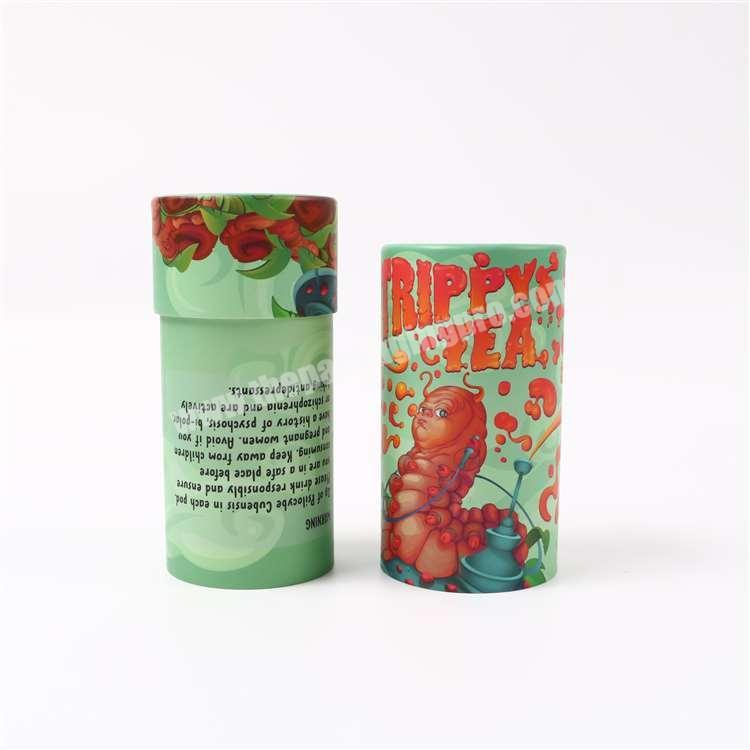 Custom Design Cosmetics Creative Round Art Carton Paper Tube For Gift Packing