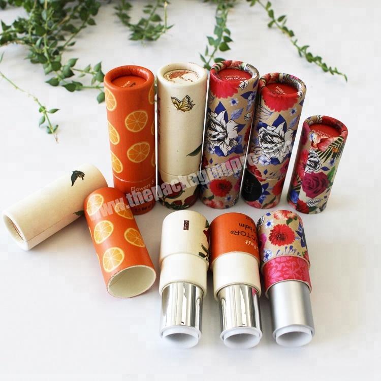 Custom Empty Eco Friendly Cosmetic Paper Slim Lipstick Tubes