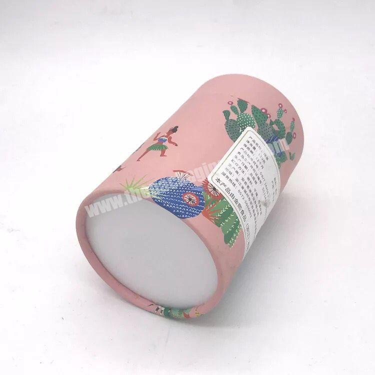 Custom Food grade canister round packaging 125g green tea paper mailing board tubes