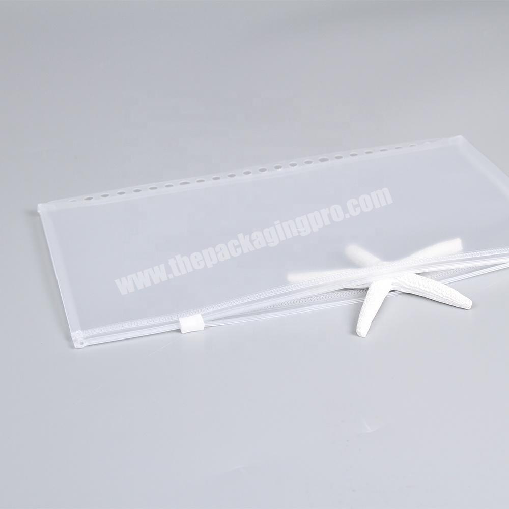 Custom Frosted PVC PP Plastic Zipper Bags for processing accessories