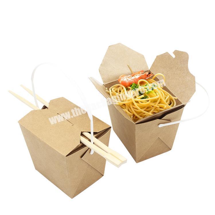Custom Cardboard Food Packaging Pasta Kraft Paper Take Away