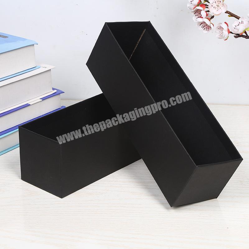 Custom LOGO 2 pieces rigid rectangle  box black cover umbrella  cup gift top grade gift box