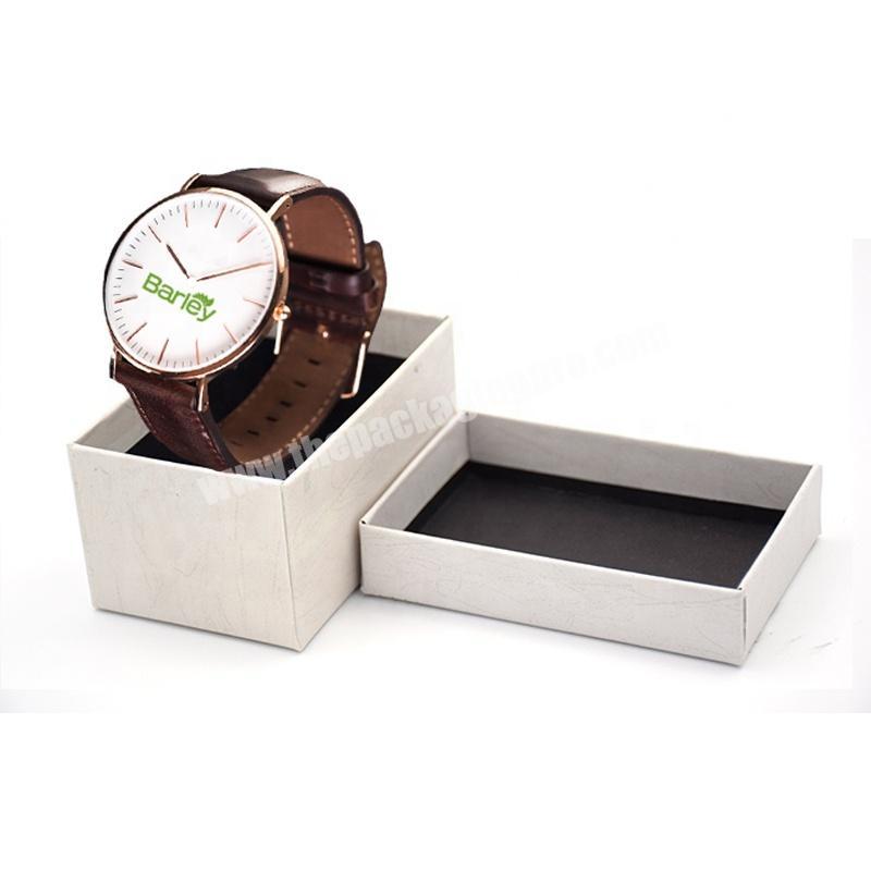 Custom Logo Clamshell Packaging Wholesale Luxury Cardboard Paper Single Watch Display Gift Box