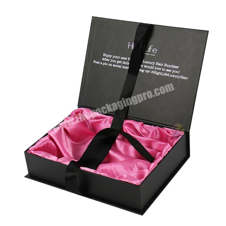 Custom Logo Free Sample Luxury Bundle Wig Box Boxes Packaging Hair Extension Wig Packaging